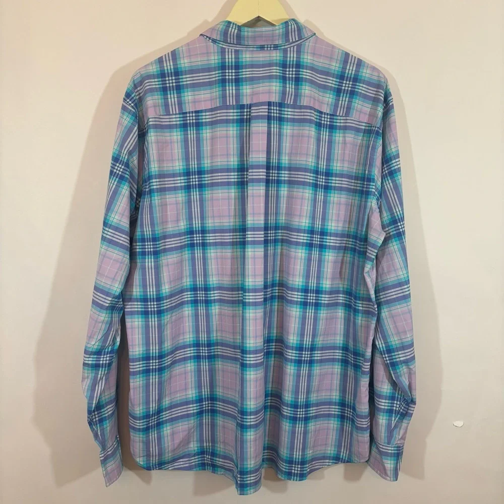 Vineyard Vines On the Go Performance Sz XXL Button Pastel Plaid Shirt Sz XXL - Picture 8 of 11